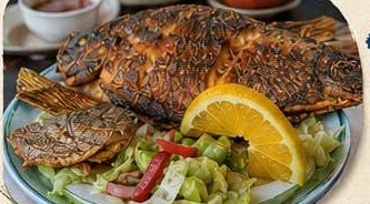 Platillo de mojarras fritas